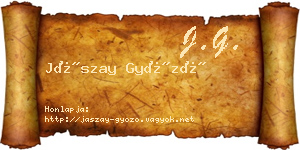 Jászay Győző névjegykártya